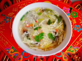 #团圆饭#酸辣鸡蛋汤的做法步骤：10