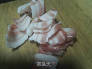 平菇肉片炒油菜的做法步骤：1