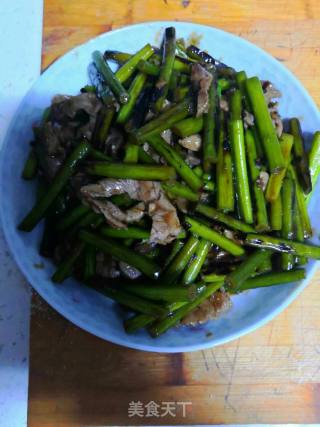 蒜苔炒肉丝的做法步骤：23