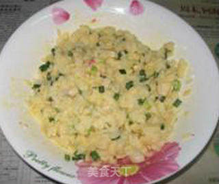 香葱蟹柳米饭饼的做法步骤：7
