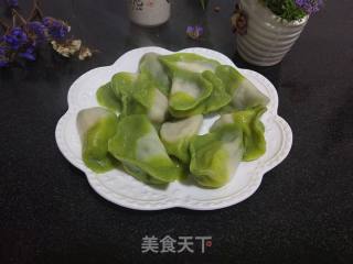 团圆饭~菠菜汁肉三鲜水饺的做法步骤：5
