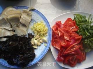 笋干回锅肉的做法步骤：3
