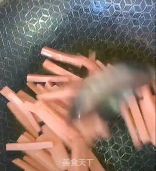 豇豆炒火腿的做法步骤：3