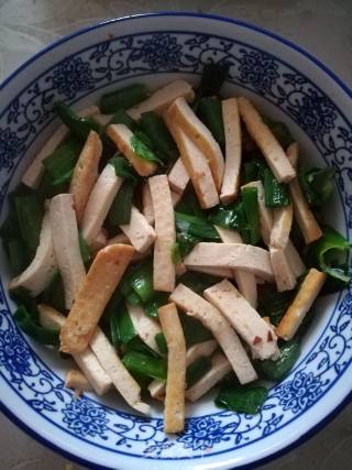 青蒜炒豆腐的做法步骤：6