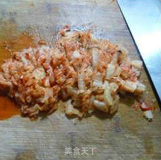 泡菜瘦肉丝炒饭的做法步骤：6
