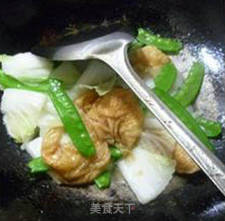 荷兰豆素炒大白菜的做法步骤：10