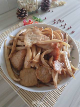手撕杏鲍菇炒肉的做法步骤：11