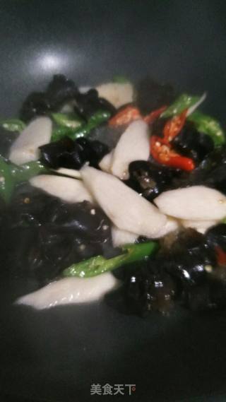 木耳炒山药的做法步骤：7