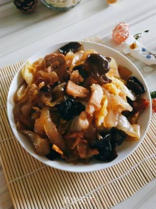 粉条木耳炒肉的做法步骤：10