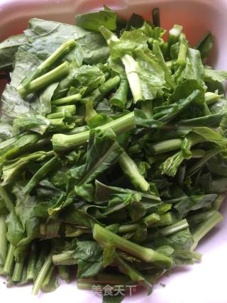 素炒油菜条的做法步骤：2