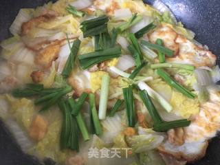 鸡蛋白菜煲的做法步骤：7