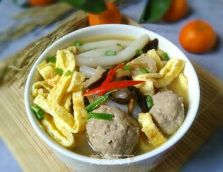 肉丸汤年糕的做法步骤：15