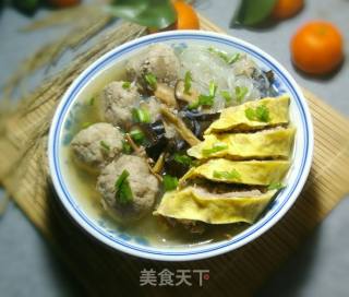 蛋卷肉丸粉丝汤的做法步骤：10