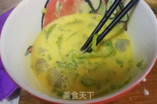 尖椒苦瓜鸡蛋饼的做法步骤：6