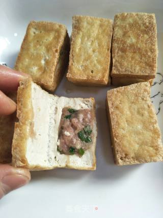 金汤豆腐酿的做法步骤：6