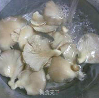 平菇炒油菜蕻的做法步骤：3