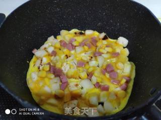 早餐饼馒头粒煎蛋的做法步骤：5