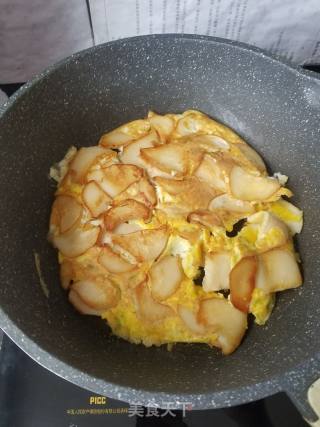 “快手素菜”葱香鸡蛋煎白灵菇的做法步骤：5