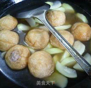 肉面筋夜开花汤的做法步骤：10