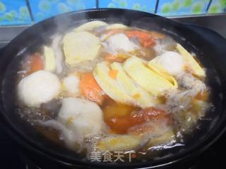 鱼丸肉糕砂锅汤的做法步骤：10
