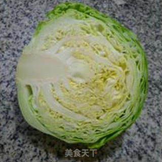 圆白菜河虾炒年糕的做法步骤：2