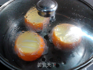 香甜橙碗蒸布丁的做法步骤：13