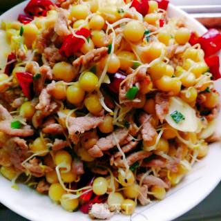 豌豆芽炒肉丝的做法步骤：9