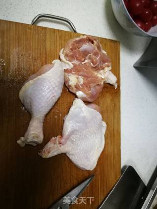 照烧鸡腿饭的做法步骤：1