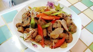 黑椒口蘑炒肉的做法步骤：11