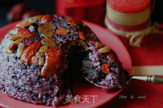 自制好吃软糯的【黑米八宝饭】的做法步骤：15