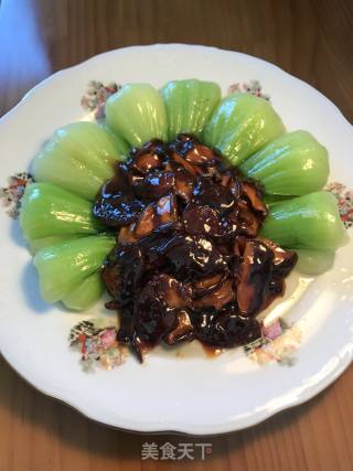 香菇油菜的做法步骤：7