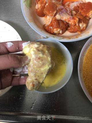 奥尔良炸小鸡腿的做法步骤：6