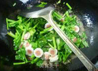 淡贝丸炒芹菜的做法步骤：6