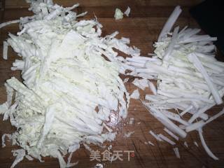 #快手素菜#蚝油白菜丝的做法步骤：3