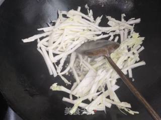 #快手素菜#蚝油白菜丝的做法步骤：5