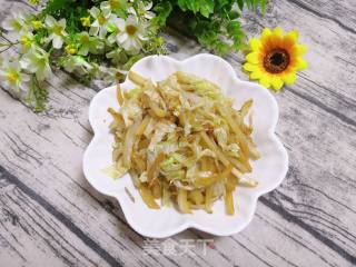 #快手素菜#蚝油白菜丝的做法步骤：9