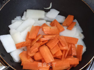 山药炒胡萝卜的做法步骤：5