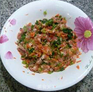 胡萝卜雪菜肉馅饺子的做法步骤：7