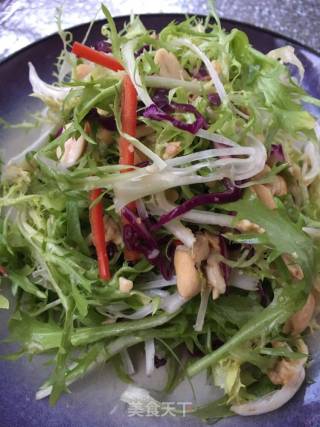“快手素菜”花生拌苦菊的做法步骤：18