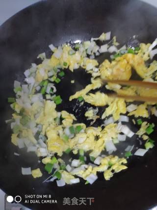 快手素菜  茼蒿鸡蛋的做法步骤：6