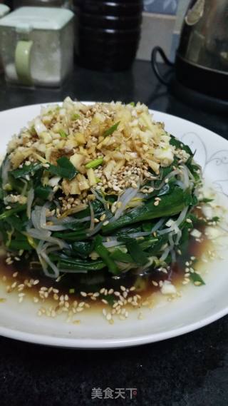 凉拌韮菜豆芽的做法步骤：9