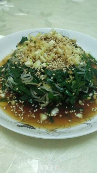 凉拌韮菜豆芽的做法步骤：10