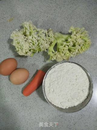早餐饼一有机菜花饼的做法步骤：1