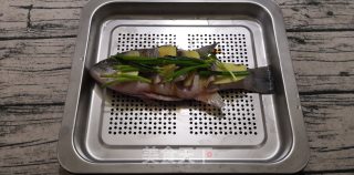 清蒸鲈鱼（蒸箱版）的做法步骤：5