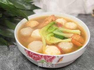 青菜丸子汤的做法步骤：9