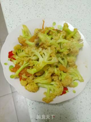 番茄炒菜花的做法步骤：8