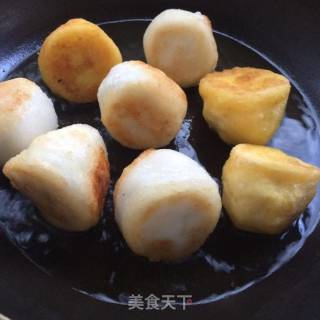香煎金银蛋的做法步骤：3