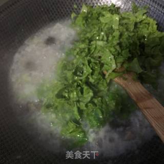 肉末海参生菜粥的做法步骤：12