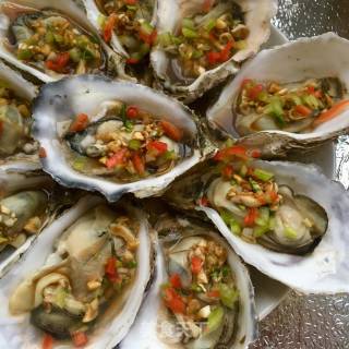 微波炉版蒜蓉烤牡蛎的做法步骤：16
