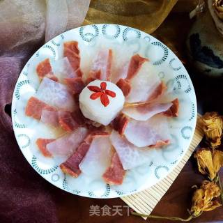 水萝卜蒸火腿的做法步骤：6